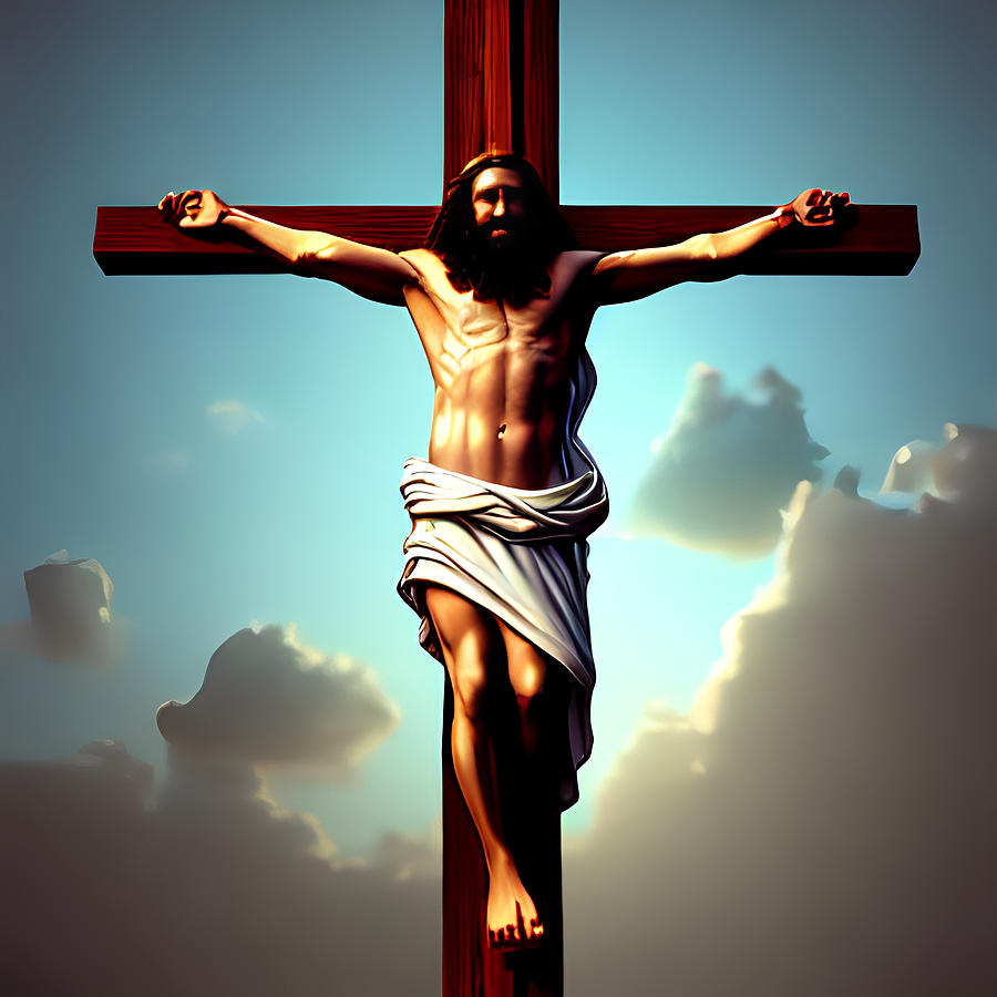 Jesus On The Cross Digital Art by James Inlow