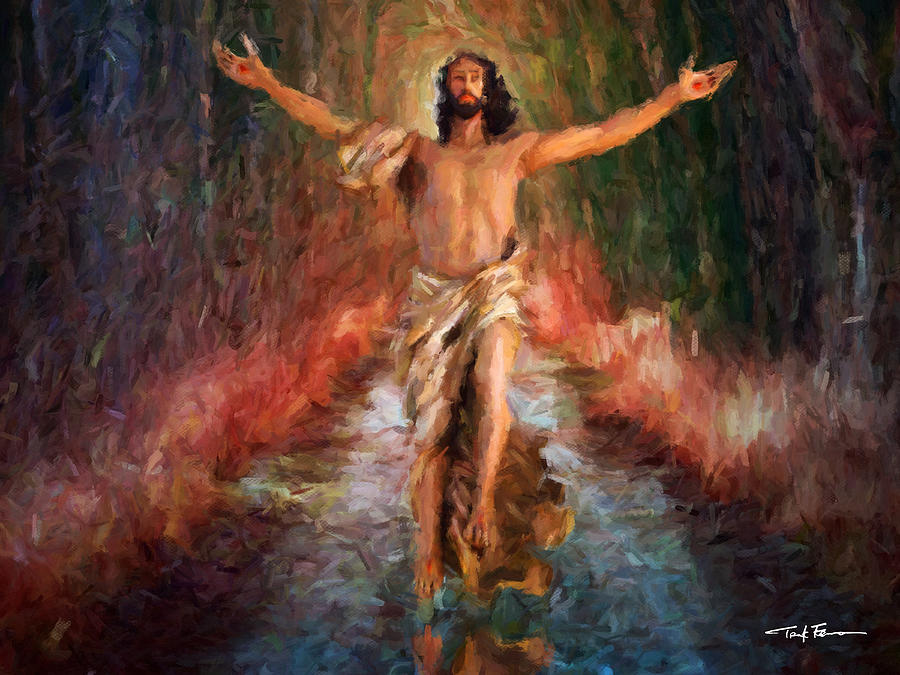 Jesus On The Road Painting by Trask Ferrero
