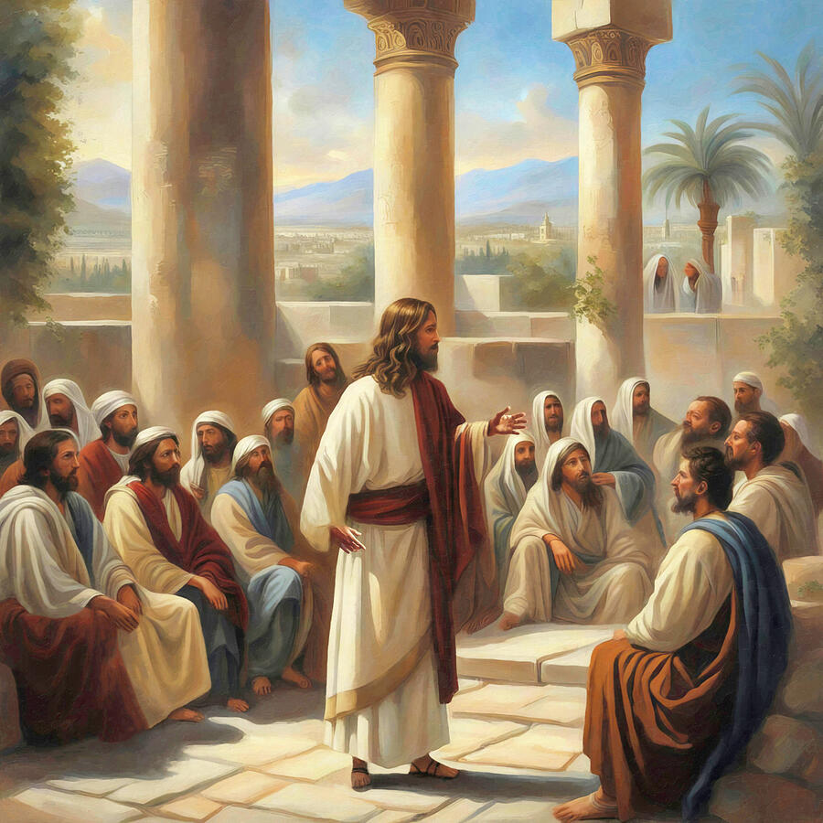 Jesus Preaches In Capernaum Digital Art by Donna Kennedy