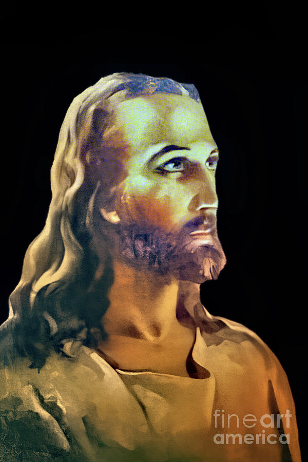 Jesus Profile in Colors Photograph by Munir Alawi