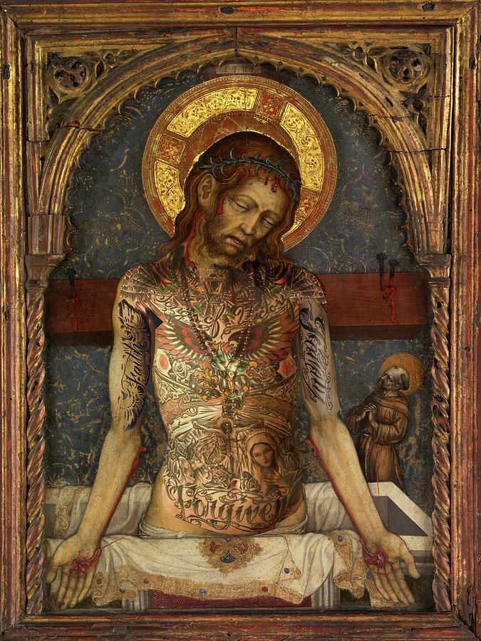 Jesus Tattoos Painting by Tony Rubino