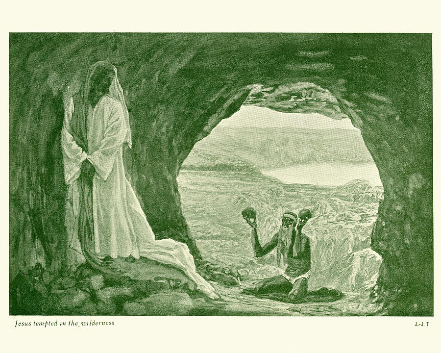 Jesus tempted in the Wilderness Drawing by Duncan1890