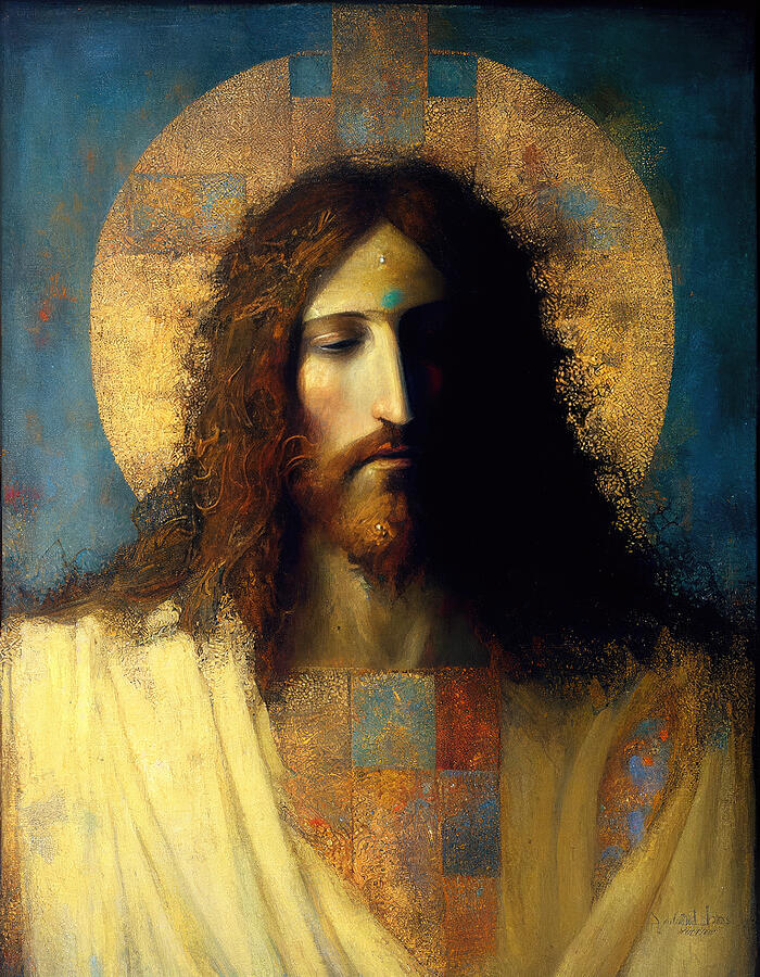 Jesus the enlightened one Painting by My Head Cinema - Fine Art America