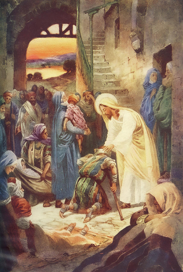 Jesus Christ Painting - Jesus the great physician by WJ Gibbs