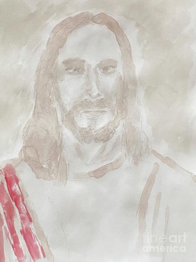 Jesus the Living Christ Painting by Richard W Linford