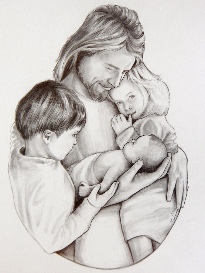 Jesus with Children Photograph by Michelle Mahnke