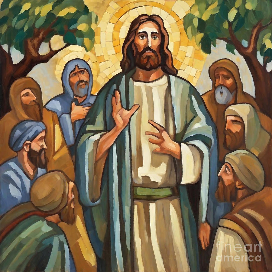 Jesus with Zacchaeus the tax collector Painting by Rhys Jacobson - Fine ...