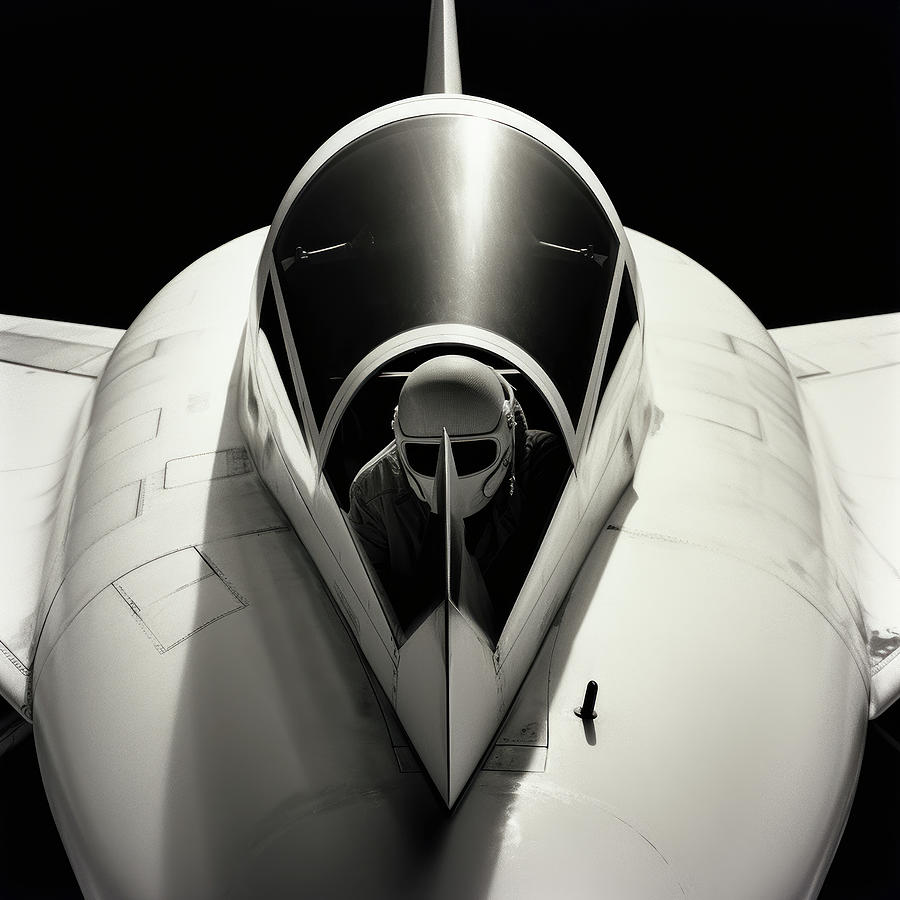 Jet Pilot In Experimental Aircraft Digital Art
