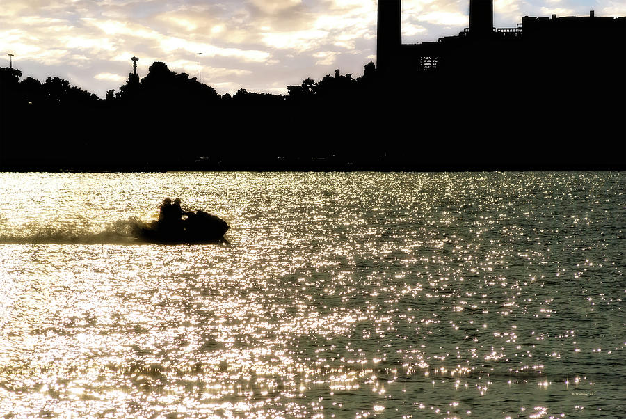 Jet Ski Couple Silhouette Photograph by Brian Wallace