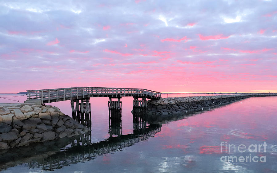Jetty bridge sunrise in May Photograph by Janice Drew