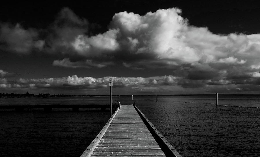 Seascape Photograph - Jetty to the Clouds by Angelika Vogel