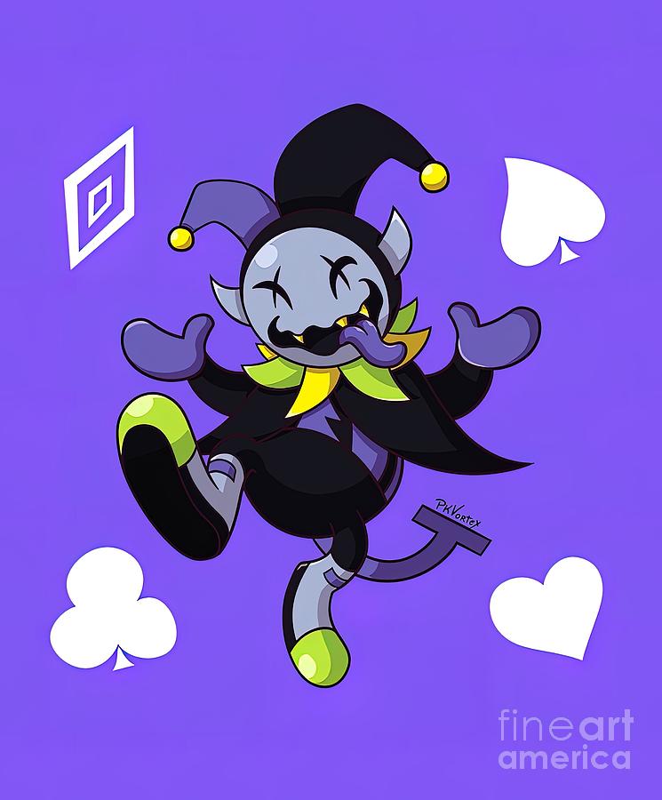 Jevil The Chaotic Jester Painting By Ben Lewis Fine Art America