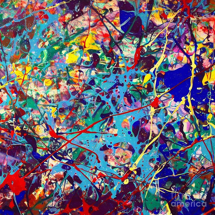 Jewel 3 - Inspired by Jackson Pollock Collection Digital Art by Julie ...