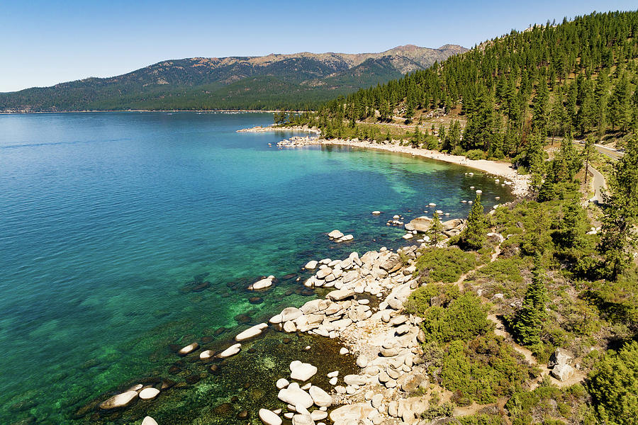 Jewel of the Sierras - A Serene Aerial Portrait Of Lake Tahoe's Nevada 