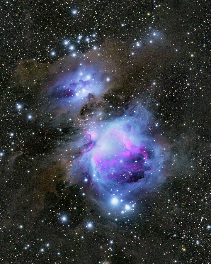 Jewels in the Dust - Orion Nebula and Running Man Nebula Photograph by Adam Pender