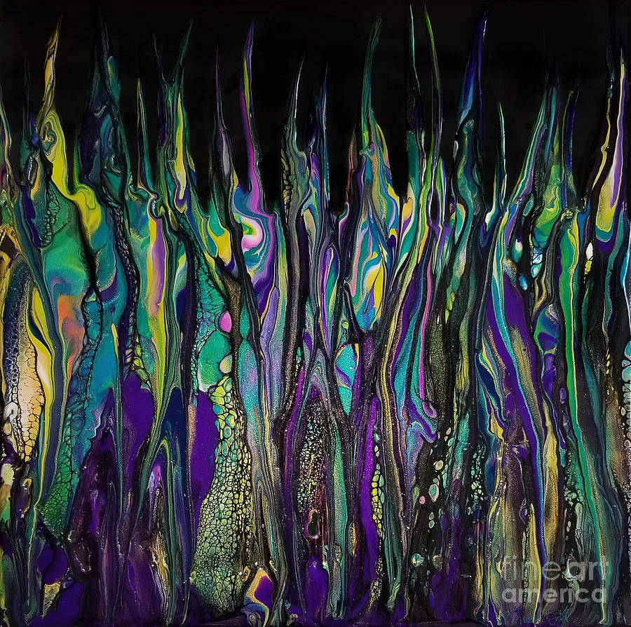 Jewels in the Grass 8691 Painting by Priscilla Batzell Expressionist Art Studio Gallery