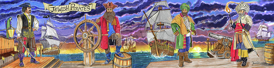 Jewish Pirates Full Collection Painting by Yom Tov Blumenthal