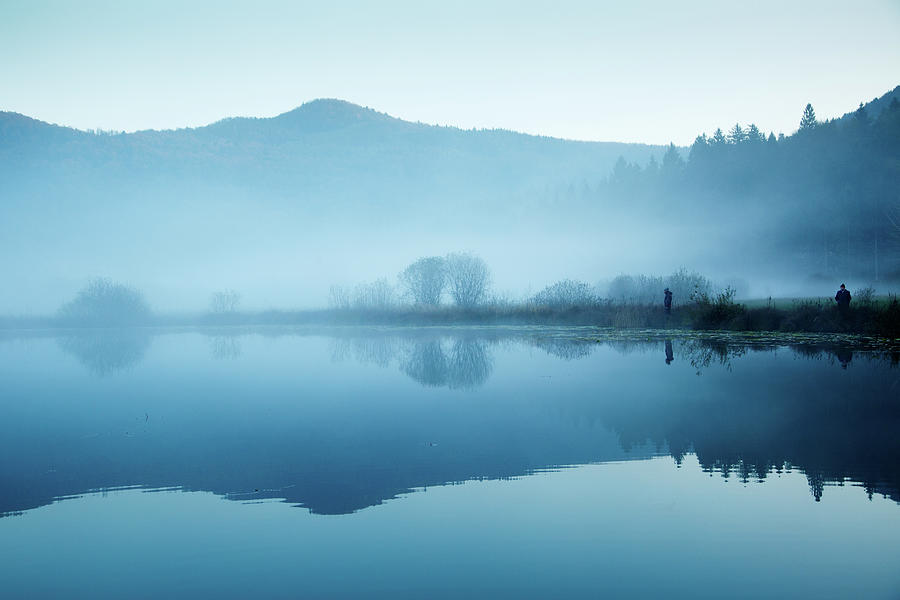 Mountain Photograph - Jezero Lake on the Ljubljansko Barje by Ian Middleton