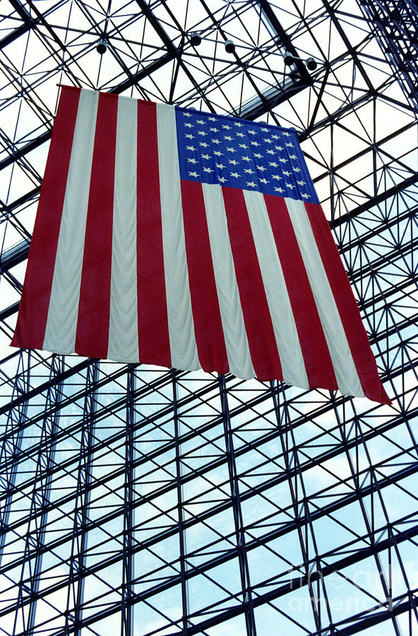 JFK Library Old Glory Photograph by Bob Phillips