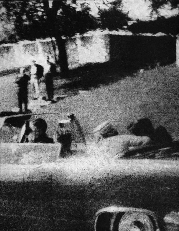 JFK's SHOOTER ON GRASSY KNOLL STAIRS Photograph by Moorman