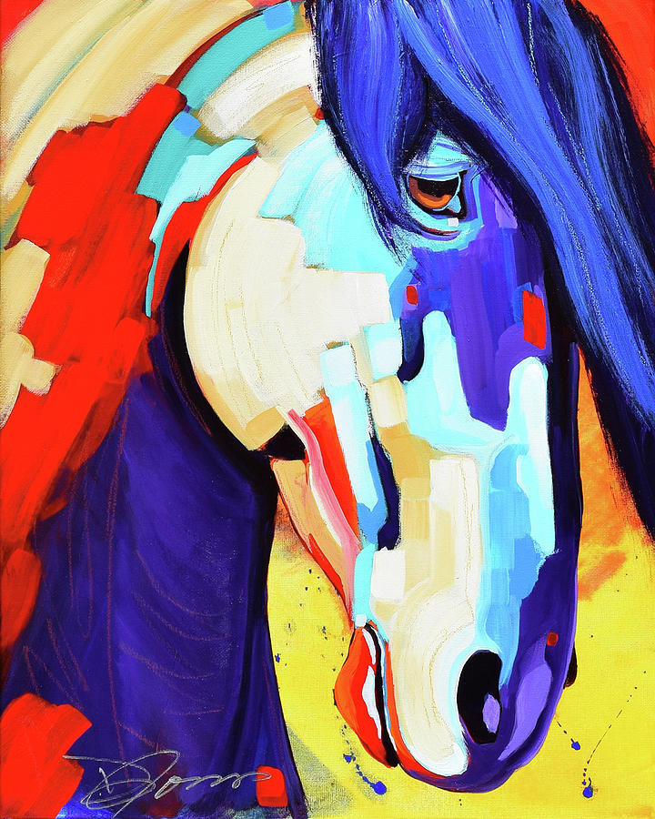 Jigsaw Pony Painting by D R Jones