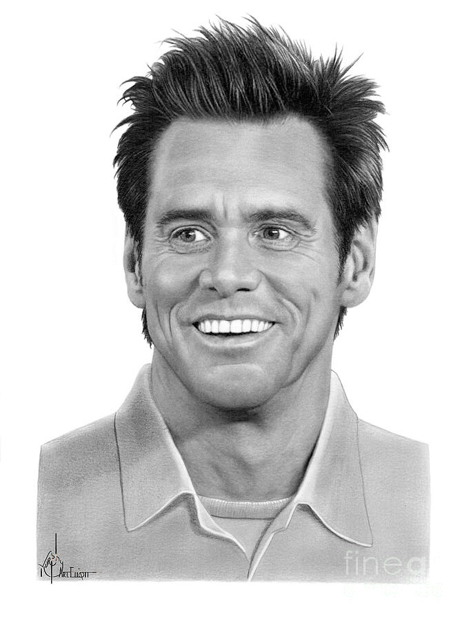 Jim Carrey drawing Drawing by Murphy Art Elliott Fine Art America