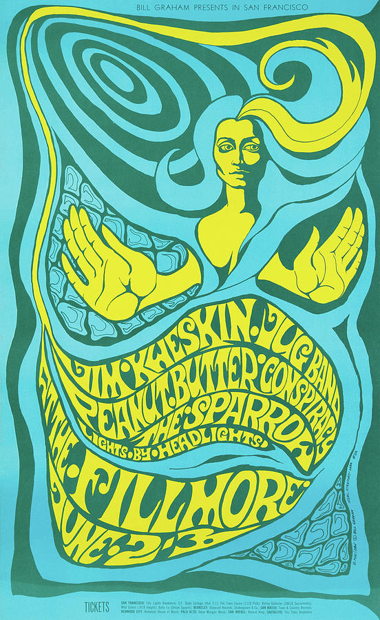 Jim Kweskin Jug Band, The Sparrow 1967 Fillmore Poster Digital Art by ...