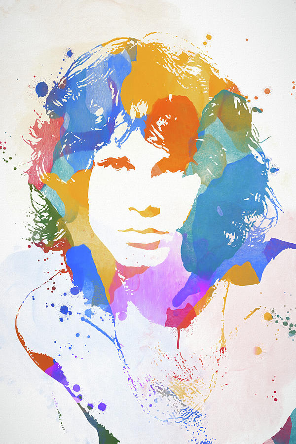 Jim Morrison Color Splash Painting by Dan Sproul