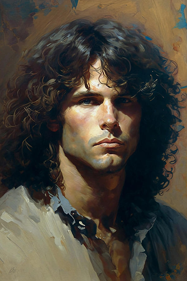 Jim Morrison Digital Art by Kai Saarto