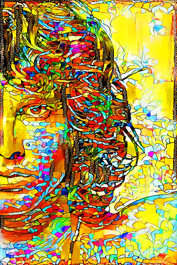 Jim Morrison The Doors in Contemporary Vibrant Colors 20200717v1 Photograph by Wingsdomain Art and Photography