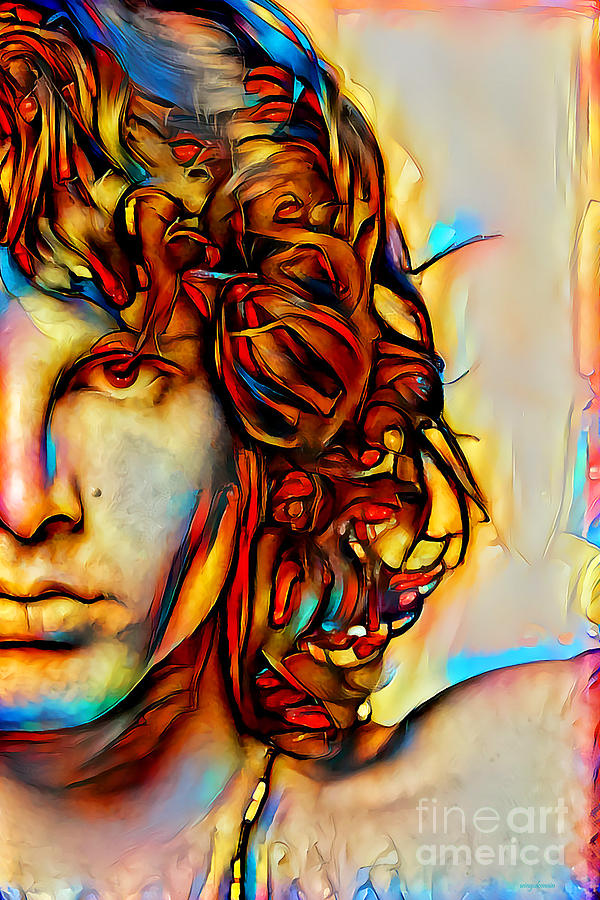 Jim Morrison The Doors in Vibrant Contemporary Priimitivism Colors 20200717v4 Photograph by Wingsdomain Art and Photography
