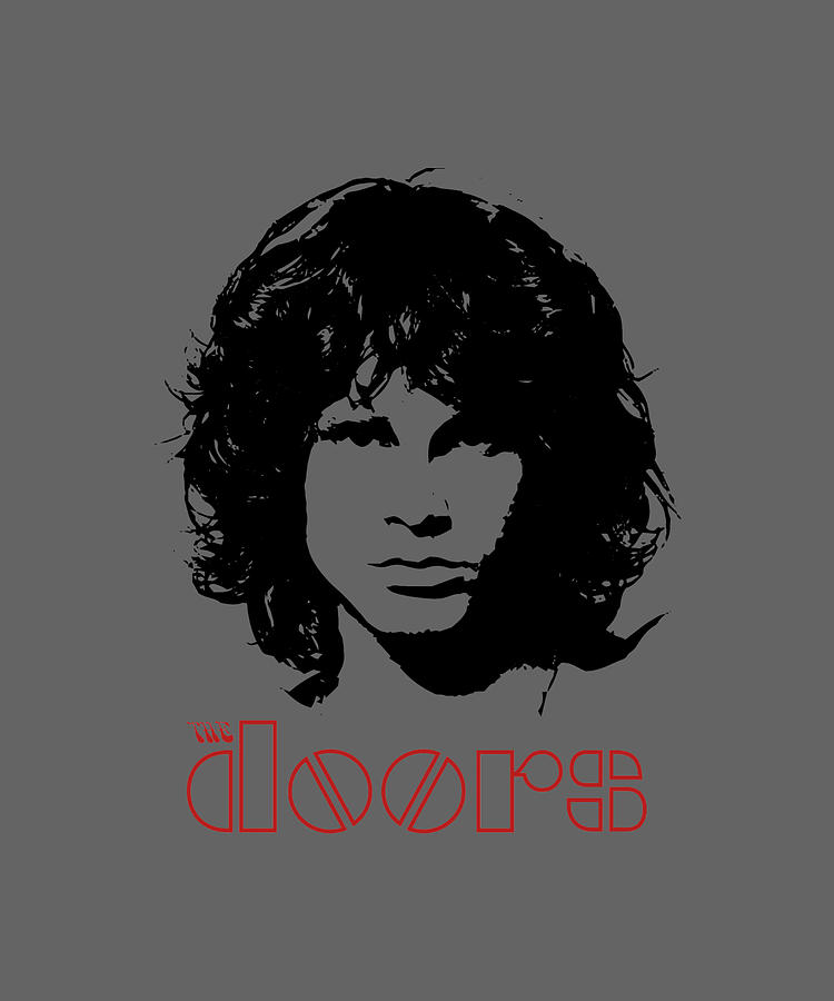 Jim Morrison The Doors Silhouette 2 Red Classic Painting by Rose Hunt ...
