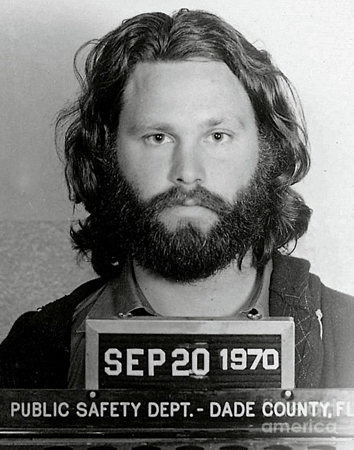 Jim Morrison, the Lizard King, Mug Shot, Dade County, Florida ...