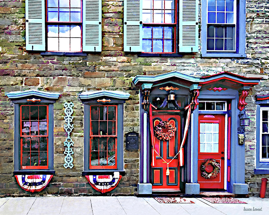 Jim Thorpe PA - Fancy Doors and Windows Photograph by Susan Savad