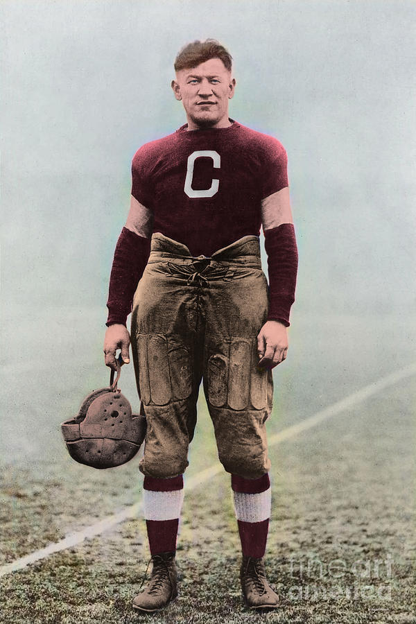 Jim Thorpe Vintage Football Colorized 20211202 Photograph by Wingsdomain Art and Photography