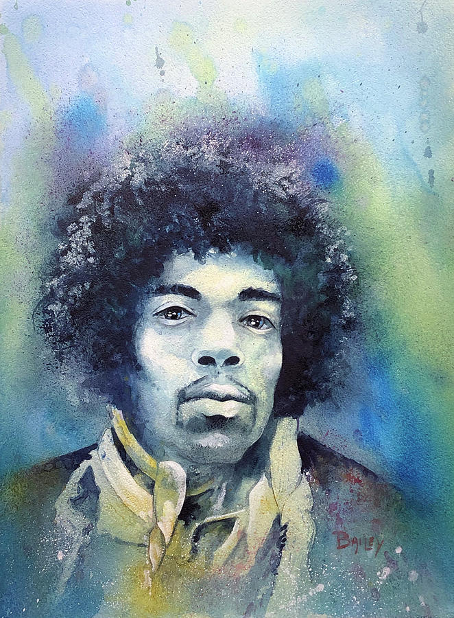 Jimi Hendirx Painting by David Bailey - Pixels