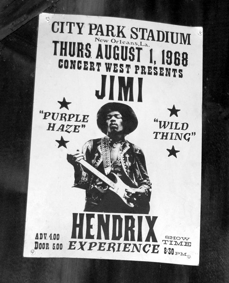Jimi Hendrix 1968 Poster Photograph