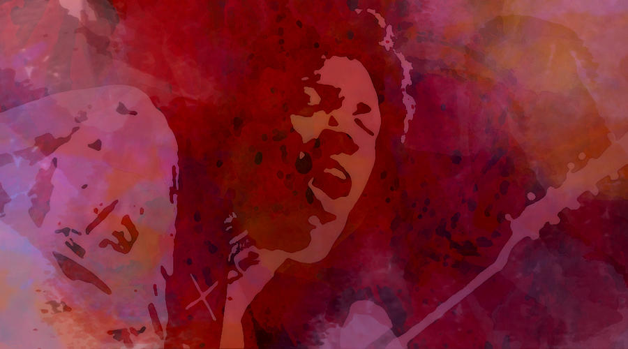 Jimi Hendrix 6b Mixed Media by Brian Reaves