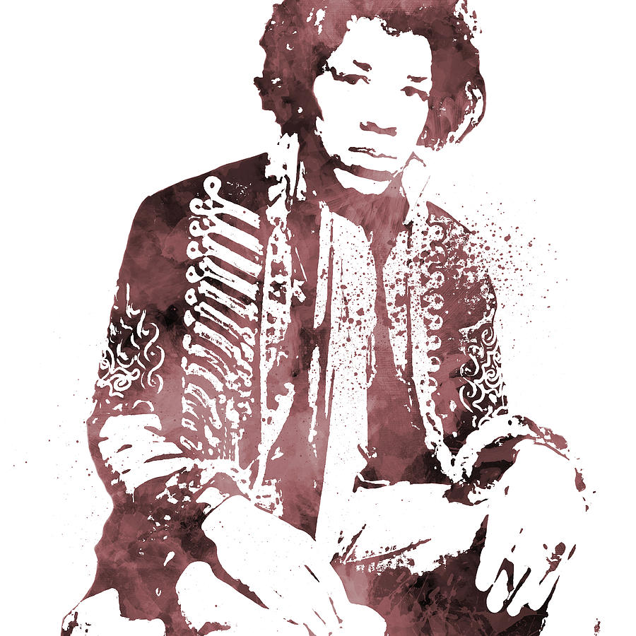 Jimi Hendrix 8t Mixed Media by Brian Reaves