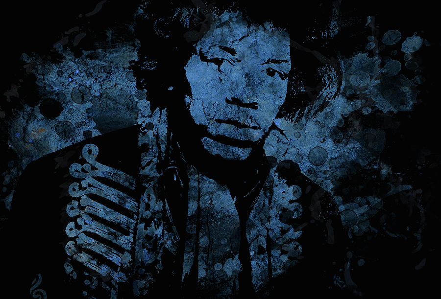 Jimi Hendrix Blueberry Hill Mixed Media by Brian Reaves