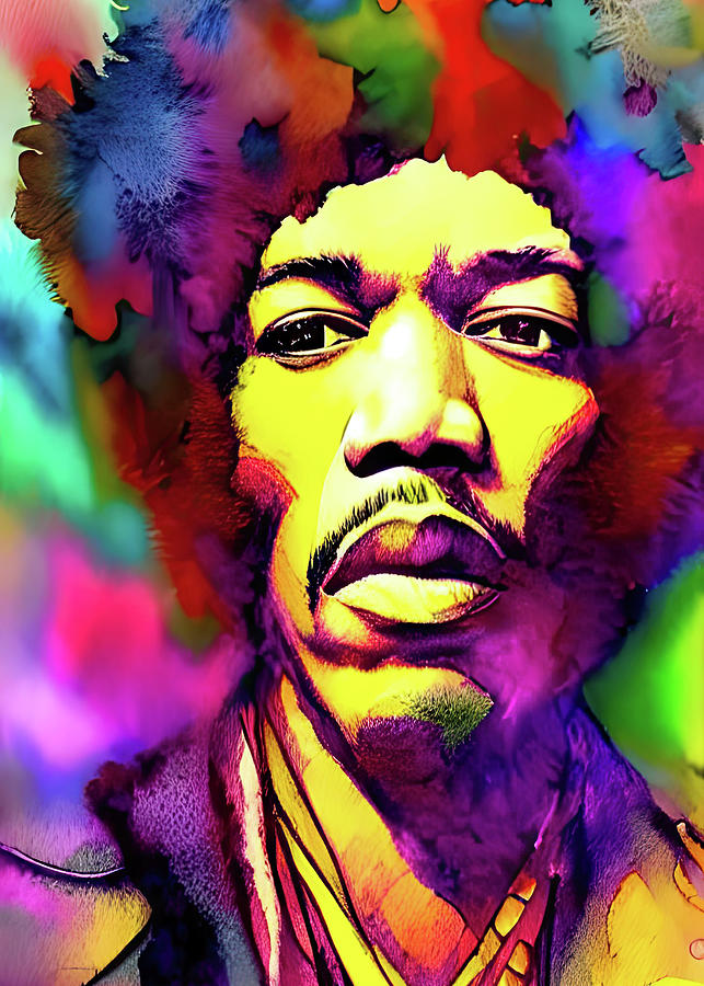 Jimi Hendrix Painting by Bob Orsillo