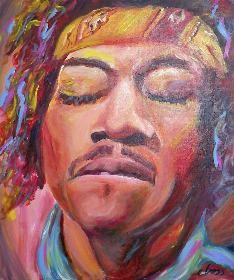 Jimi Painting - Jimi Hendrix by Carol Boss