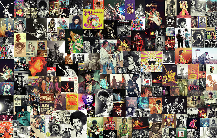 Jimi Hendrix Digital Art - Jimi Hendrix Collage by Zapista OU