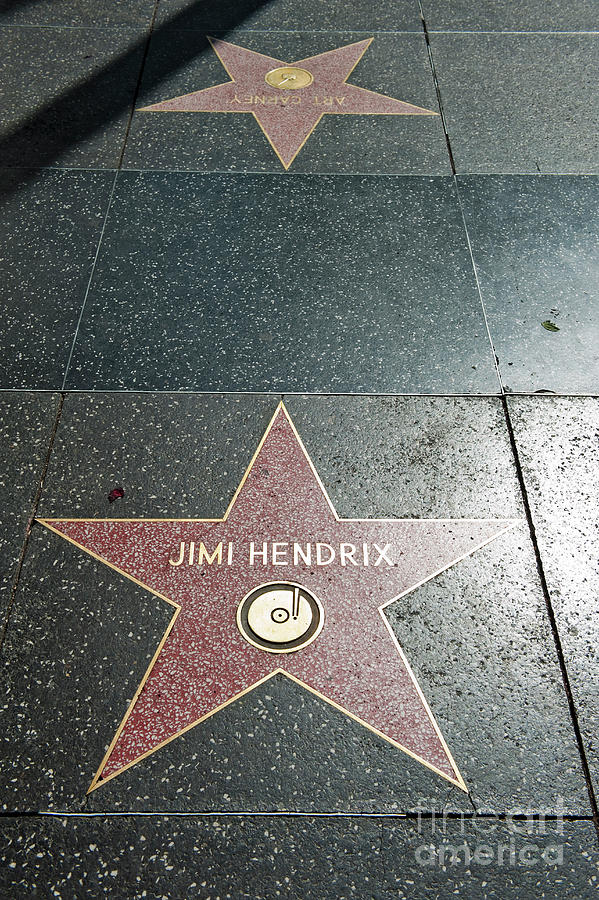 Jimi Hendrix Hollywood Star Photograph by David Zanzinger
