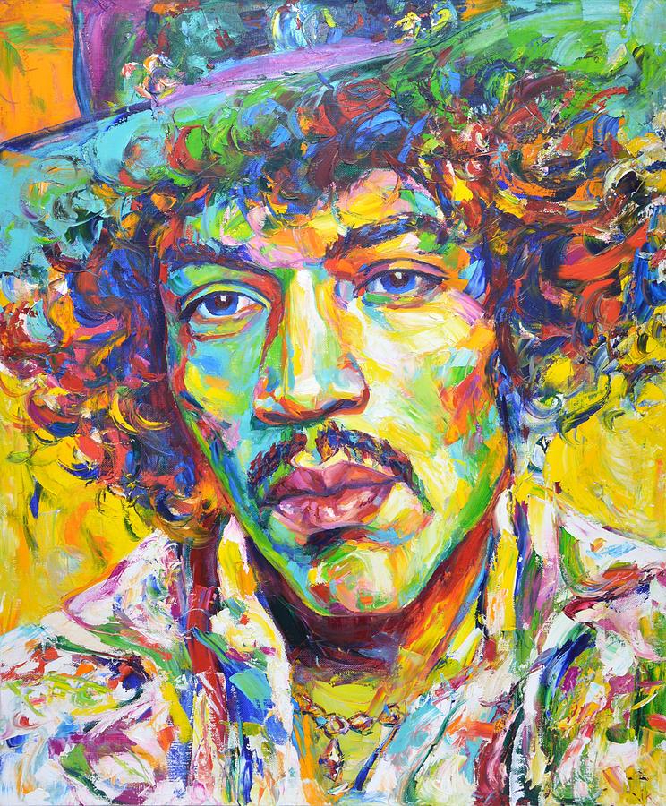 Jimi Hendrix Painting by Iryna Kastsova