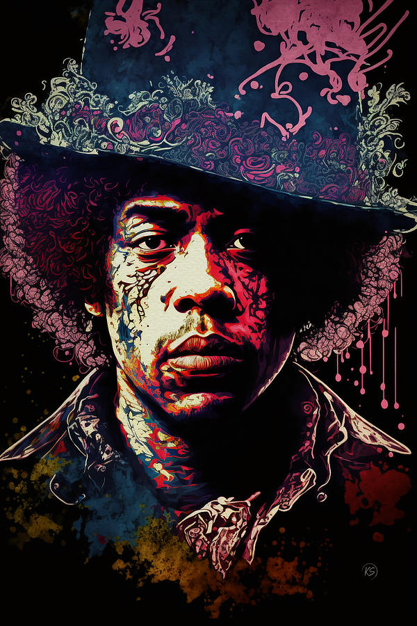 Jimi Hendrix Digital Art by Kai Saarto