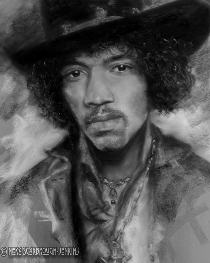 Jimi Hendrix Drawing by Neka Scarbrough-Jenkins - Fine Art America