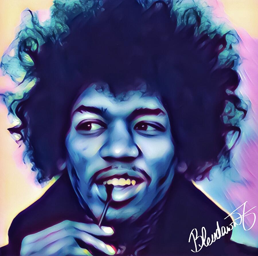 Jimi Hendrix Digital Art by Nikki Whitehurst | Pixels