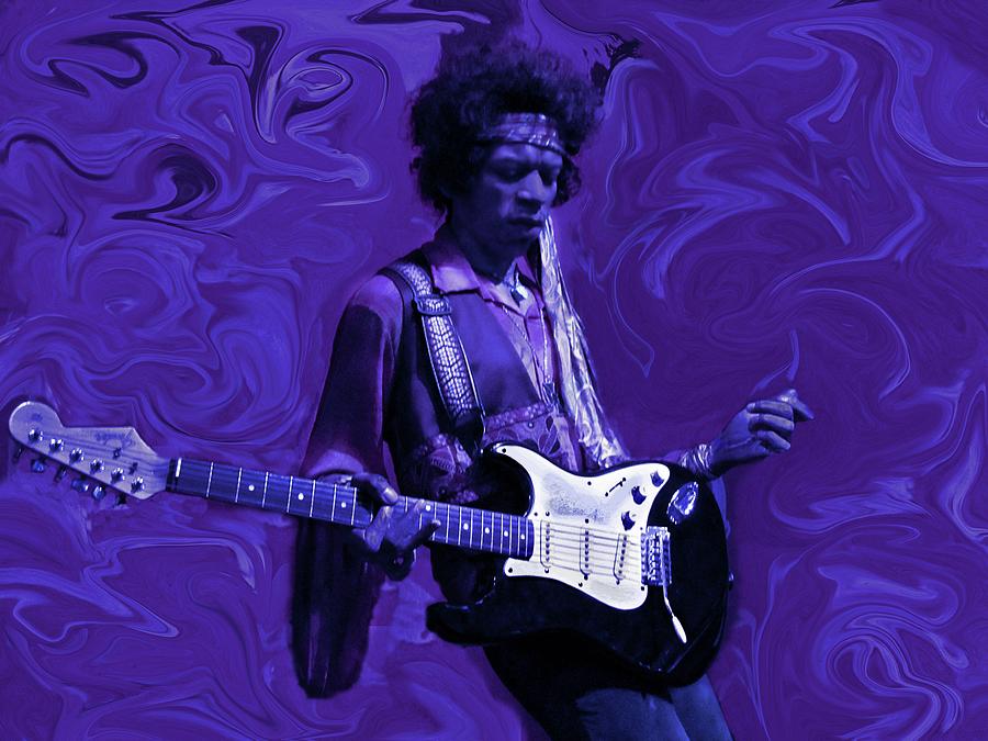 Jimi Hendrix P H Mixed Media by David Dehner
