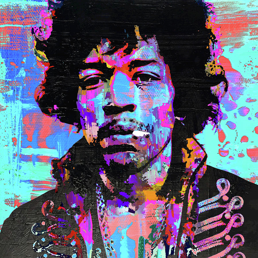 Jimi Hendrix Pop Art 2 Painting by Stephen Chambers - Pixels